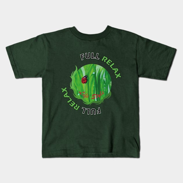 Ladybird on a leaf Kids T-Shirt by Teija.I.Art&Design